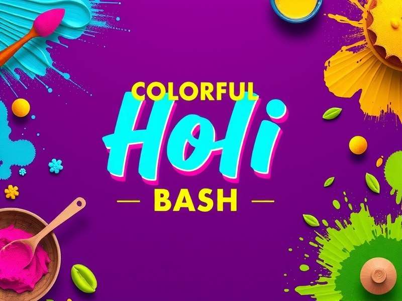 Celebrate Holi in Digital Colors with Colorful Holi Bash Colorful Holi Bash Game Banner