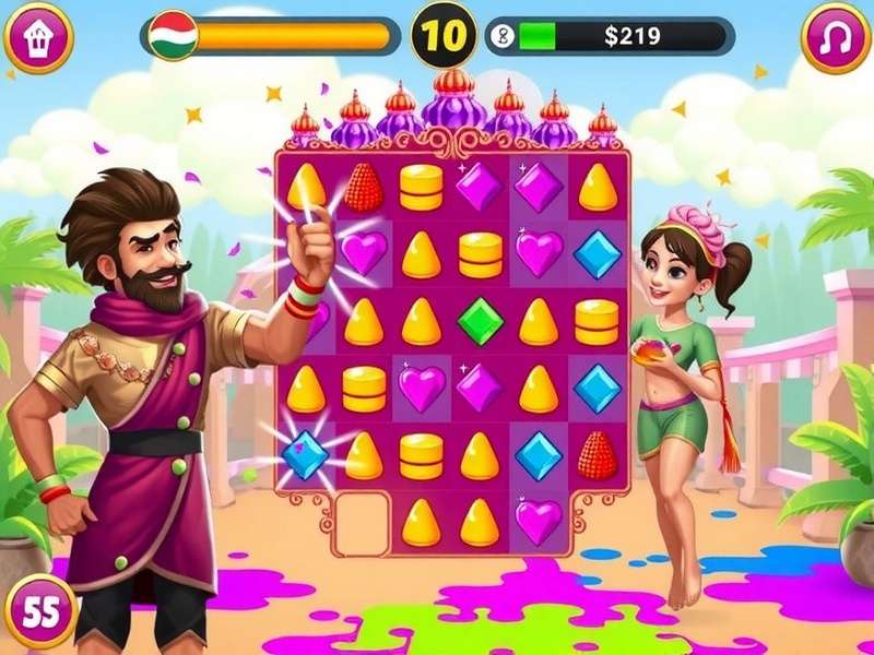 Engaging Holi Gameplay Mechanics Colorful Holi Bash Gameplay Screenshot
